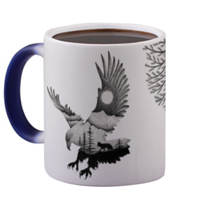 Mug Bunglon Gelas Motif Burung