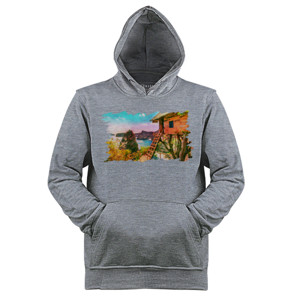 Jaket Hoodie Rumah Pantai - Kaos Elegan - Kaos Wanita Keren