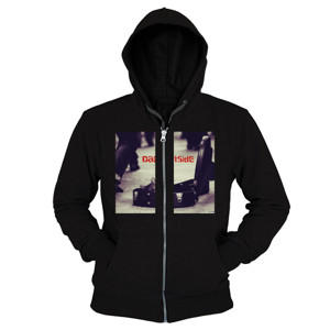 Hoodie Zipper DarkOutside cat in guitar hard case #12 
