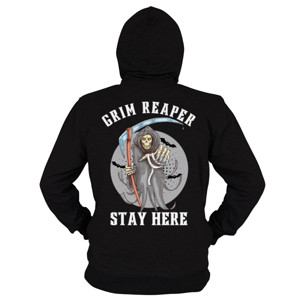 Hoodie Zipper Hoodie Zipper resleting grim reaper 