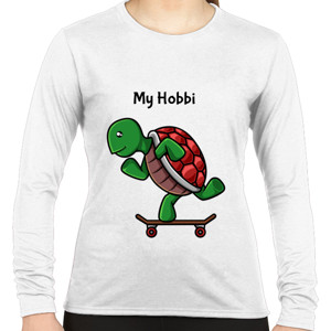 Kaos Kartun Lucu Kura-kura Sketboard