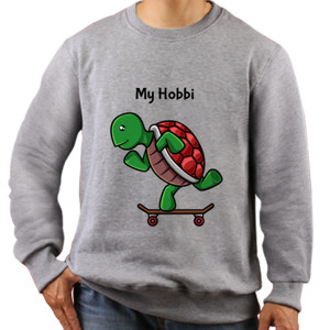 Jaket Sweater Kartun Lucu Kura-kura Sketboard