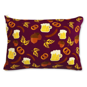 Bantal Bavarian Food Pattern Vector