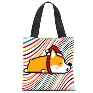 Tas Tote Fullprint Chrismast Dog