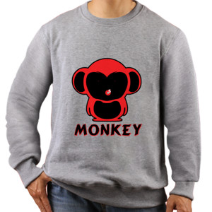 Jaket Sweater Kaos Custom Keren - Monyet Merah