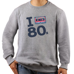 Jaket Sweater Kaos I Love 80s (SB3MT)