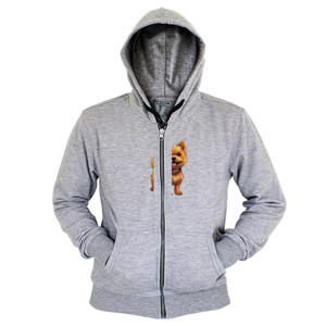 Hoodie Zipper Kaos Gambar Anjing 387