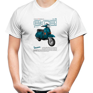 Kaos VESPA P150X | EXCEL | Blu Pavone (light)