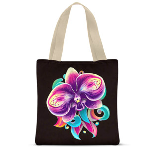 Tas Tote Fullprint Bunga Anggrek