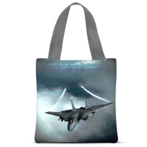 Tas Tote Fullprint Jet Fighter