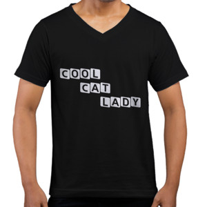 Kaos  Cool Cat Lady T-Shirt - Cool Cat Lady Shirt - Cat 