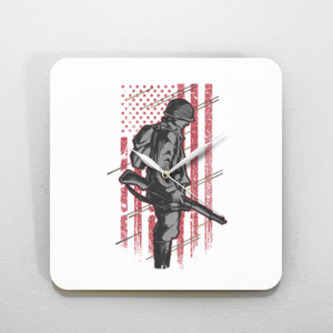 Jam Dinding Jam Dinding Kotak 29x29 - Jarum Putih