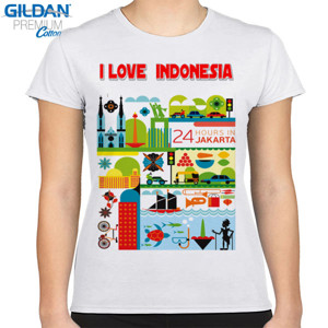 Kaos i love indonesia