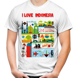 Kaos i love indonesia