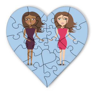 Puzzle Gadis senang berdua