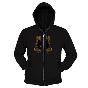 Hoodie Zipper kaos catblack