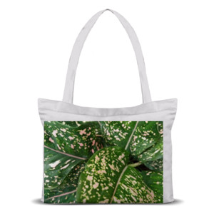 Tas Tote Tanaman Hijau Merah Muda