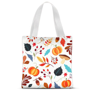 Tas Tote Fullprint Pola daun buah