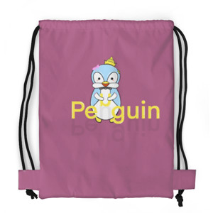 Tas Serut Fullprint Penguin kreatif