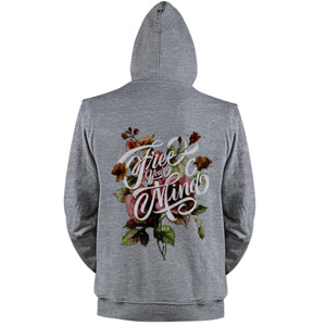 Jaket Hoodie Free Your Mind Typography - Ziggys Cloth