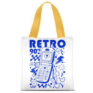 Tas Tote Fullprint RETRO 90s Flip Phone