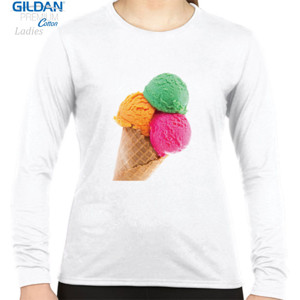 Kaos T-Shirt Ice Cream (Pilihan Warna)
