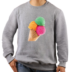 Jaket Sweater T-Shirt Ice Cream (Pilihan Warna)