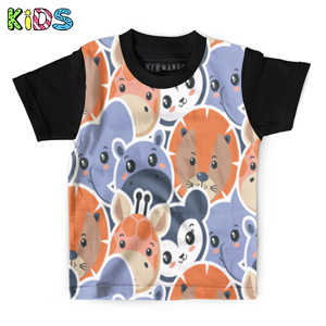 Kaos Anak Full-Print kaos anak fullprint animals pattern