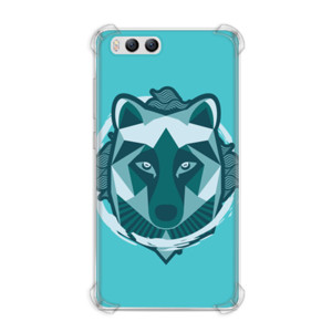 Casing HP Wolf Geometric Cool Blues