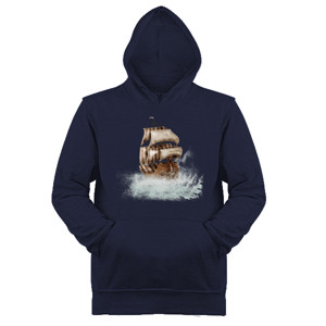 Jaket Hoodie Kapal Layar 3D