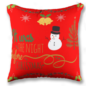 Bantal Sofa Natal Merry Christmas Merah - Customic47