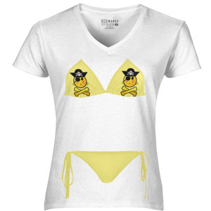 Kaos Bikini Kuning Bajak Laut