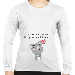 Kaos Wanita Lengan Panjang - You're not perfect