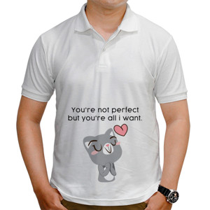 Kaos Polo Wanita Lengan Panjang - You're not perfect
