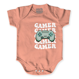 Baby Jumper Konsol Game Retro Tipografi Putih