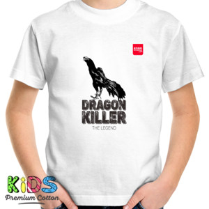 Kaos Ayam Bangkok Pakhoy DRAGON KILLER Hitam Putih