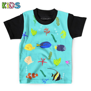 Kaos Anak Full-Print Aquarium