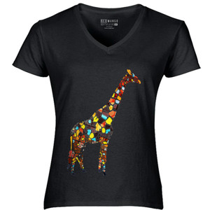 Kaos artsy giraffe