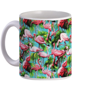 Mug tropical flamingo bird