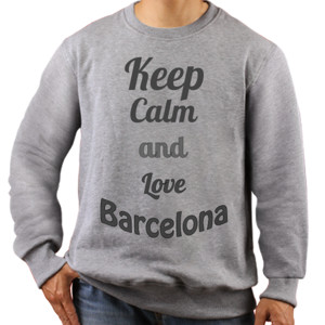 Jaket Sweater Keep calm n love barcelona