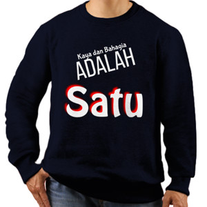 Jaket Sweater Kaya dan Bahagia Adalah Satu