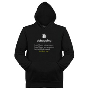 Jaket Hoodie Kaos Debugging