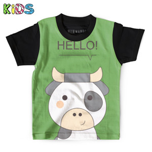 Kaos Anak Full-Print Sapi lucu