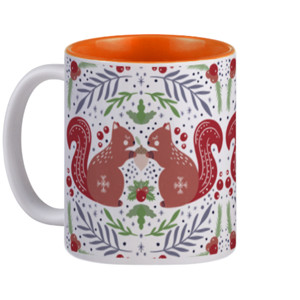 Mug Squirrels Sharing Nuts