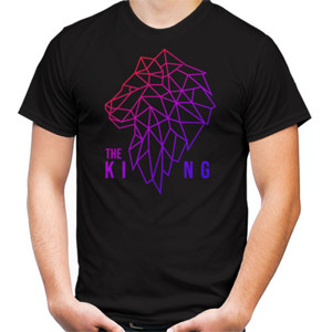 Kaos Pria Geometric Lion Art : The King