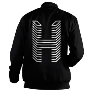 Jaket Bomber Logo huruf H gamer (Front and Back)