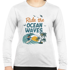 Kaos Menaiki ombak laut