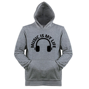 Jaket Hoodie Kaos Music is my life