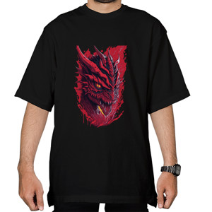 Kaos Oversize Dragon Desain
