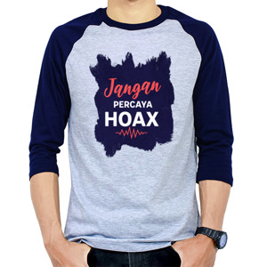 Kaos Raglan Jangan Percaya HOAX